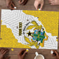 Custom Ghana Football Puzzle 2026 Go Black Stars Yellow Adinkra Pattern - African Pride