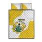 Custom Ghana Football Quilt Bed Set 2026 Go Black Stars Yellow Adinkra Pattern - African Pride