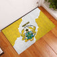 Custom Ghana Football Rubber Doormat 2026 Go Black Stars Yellow Adinkra Pattern - African Pride