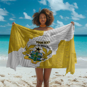 Custom Ghana Football Sarong 2026 Go Black Stars Yellow Adinkra Pattern - African Pride