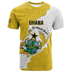 Custom Ghana Football T shirt 2026 Go Black Stars Yellow Adinkra Pattern LT14
