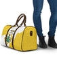Custom Ghana Football Travel Bag 2026 Go Black Stars Yellow Adinkra Pattern - African Pride
