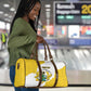 Custom Ghana Football Travel Bag 2026 Go Black Stars Yellow Adinkra Pattern - African Pride