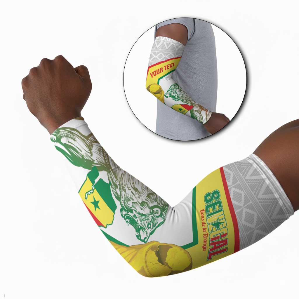 Personalized Senegal Football Arm Sleeves 2026 Come On Lions de la Teranga - African Pride