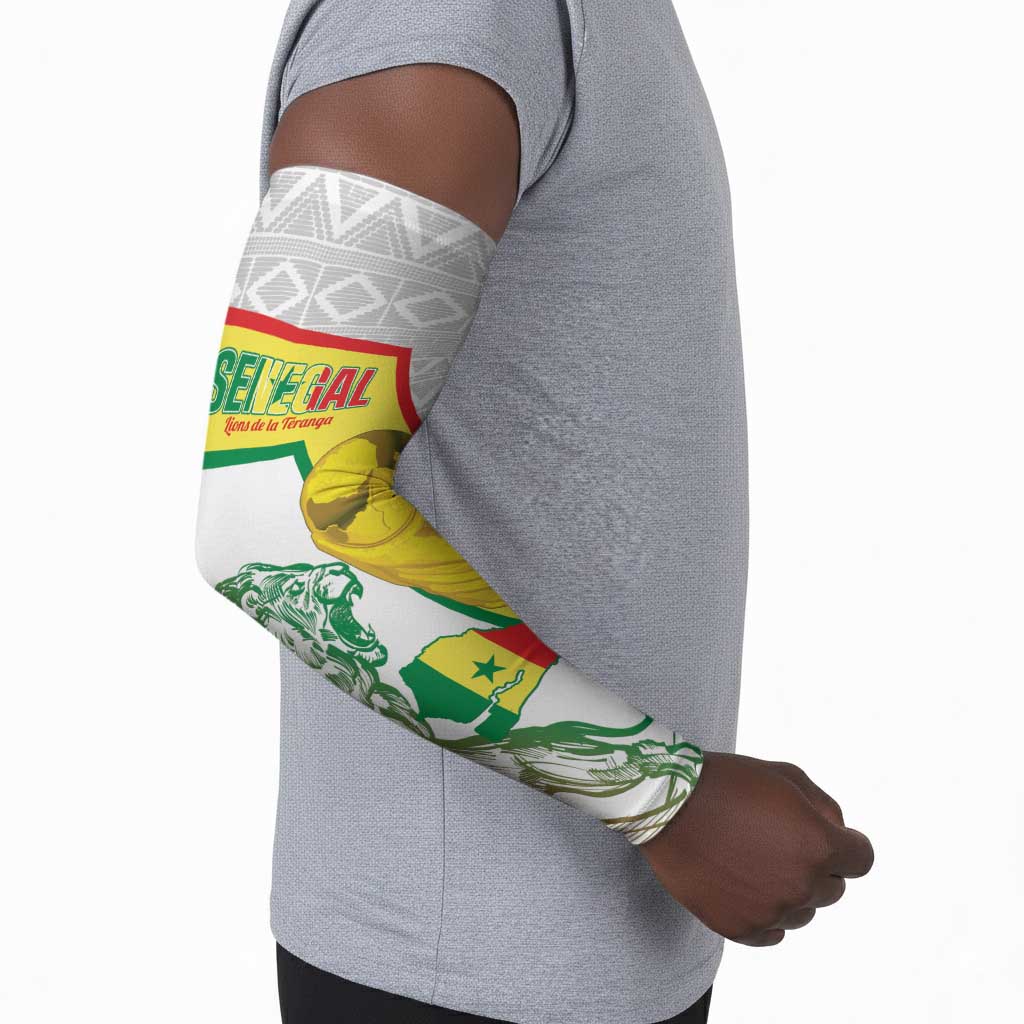 Personalized Senegal Football Arm Sleeves 2026 Come On Lions de la Teranga - African Pride