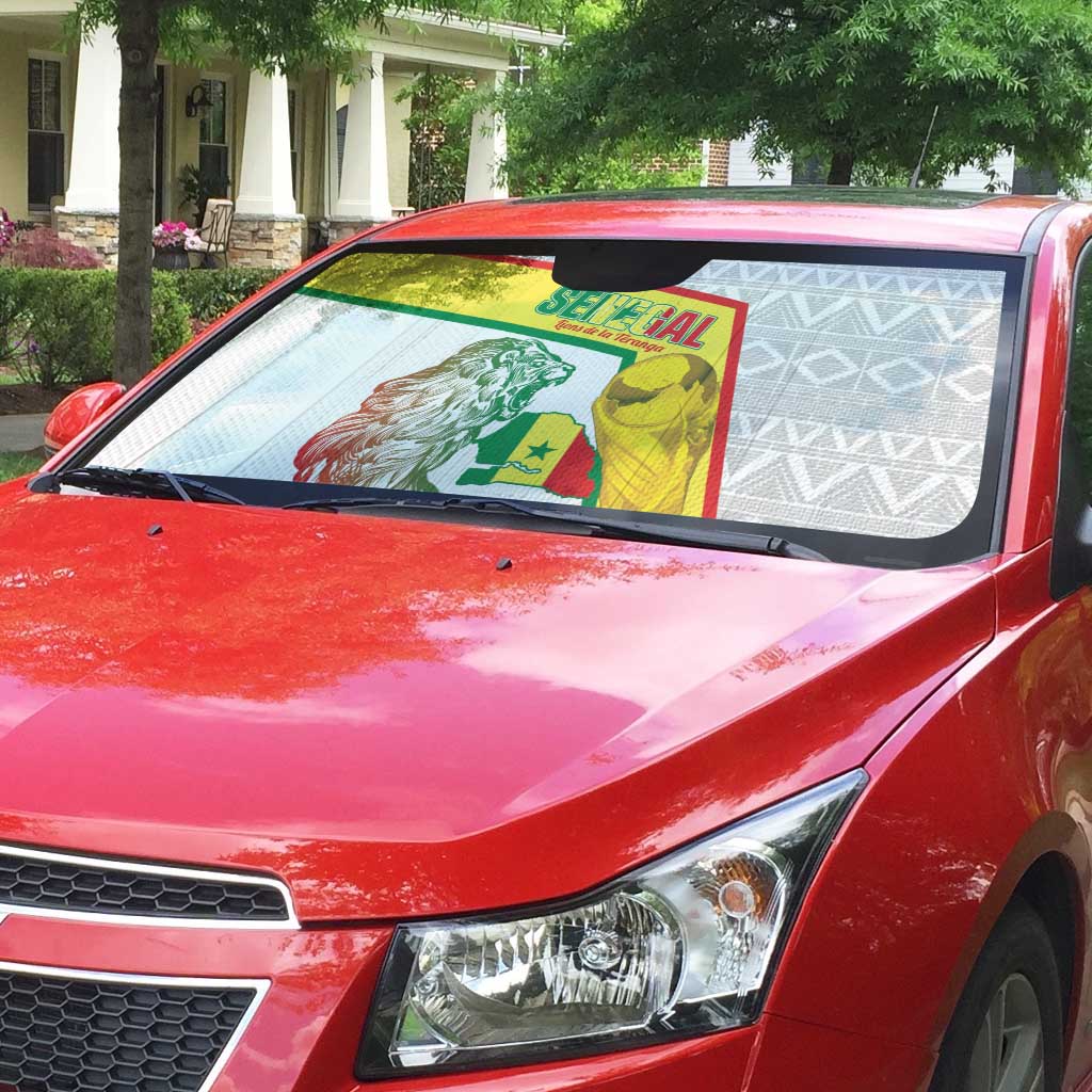 Senegal Football Auto Sun Shade 2026 Come On Lions de la Teranga - African Pride