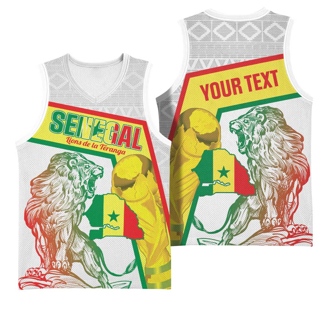 Personalized Senegal Football Basketball Jersey 2026 Come On Lions de la Teranga - African Pride