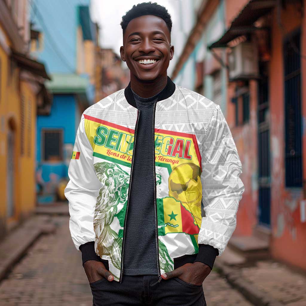 Personalized Senegal Football Bomber Jacket 2026 Come On Lions de la Teranga - African Pride