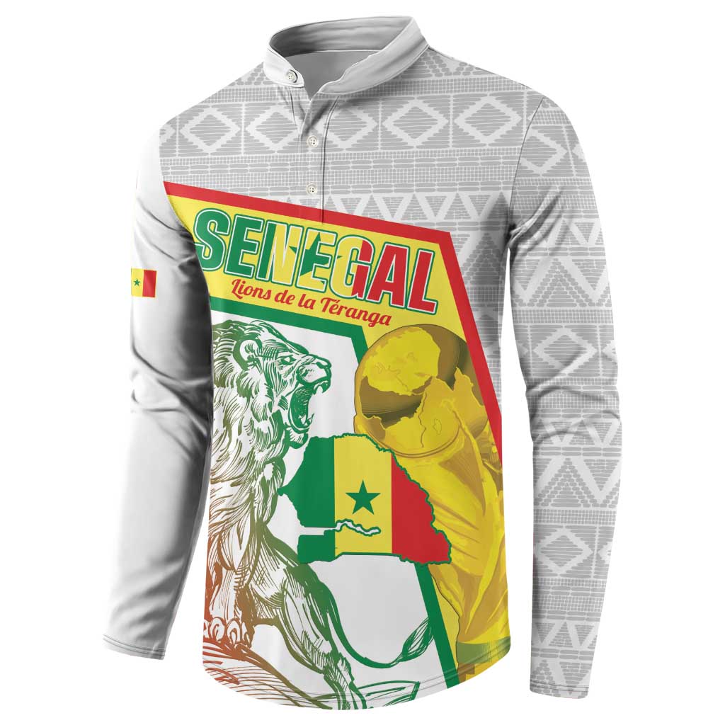 Personalized Senegal Football Button Sweatshirt 2026 Come On Lions de la Teranga