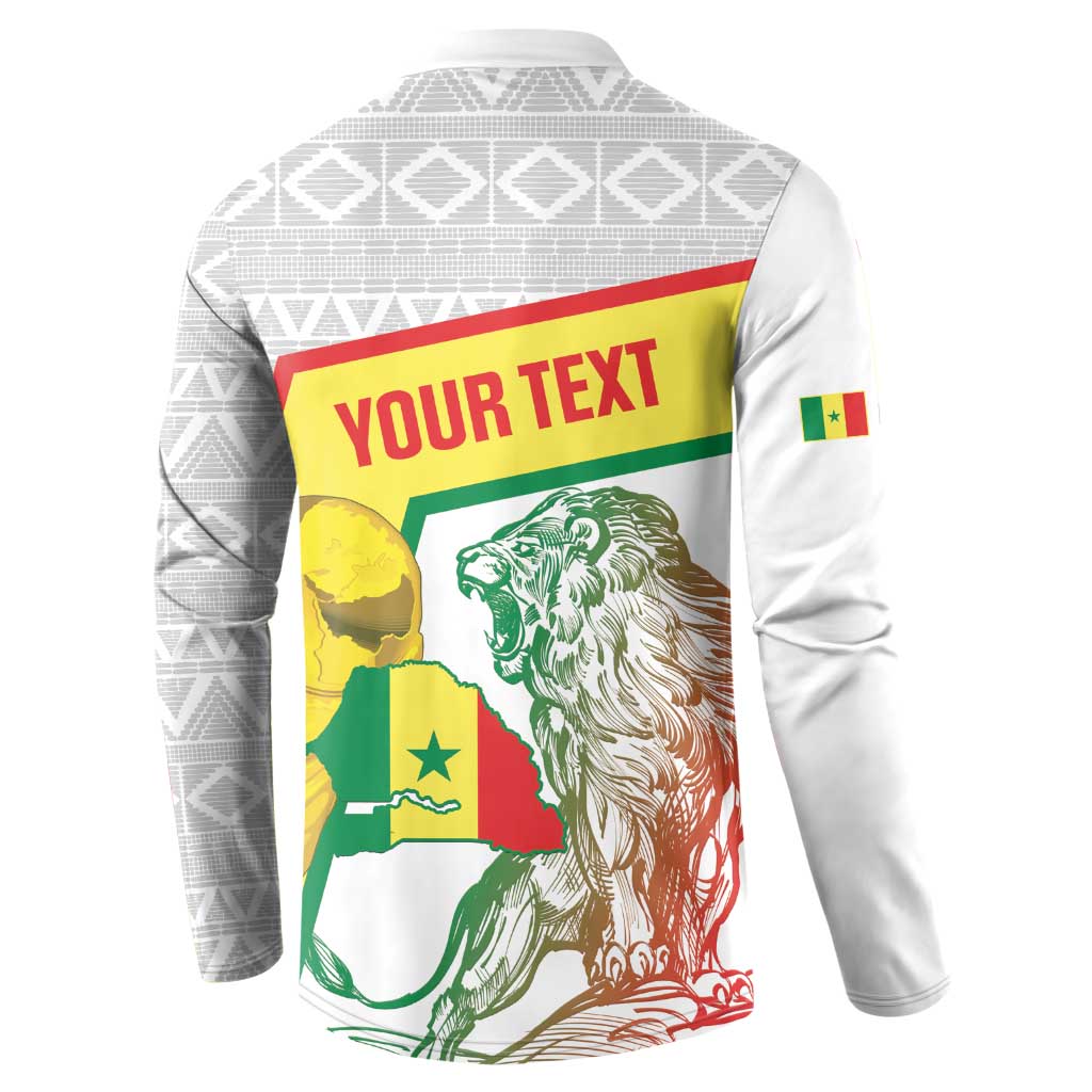 Personalized Senegal Football Button Sweatshirt 2026 Come On Lions de la Teranga