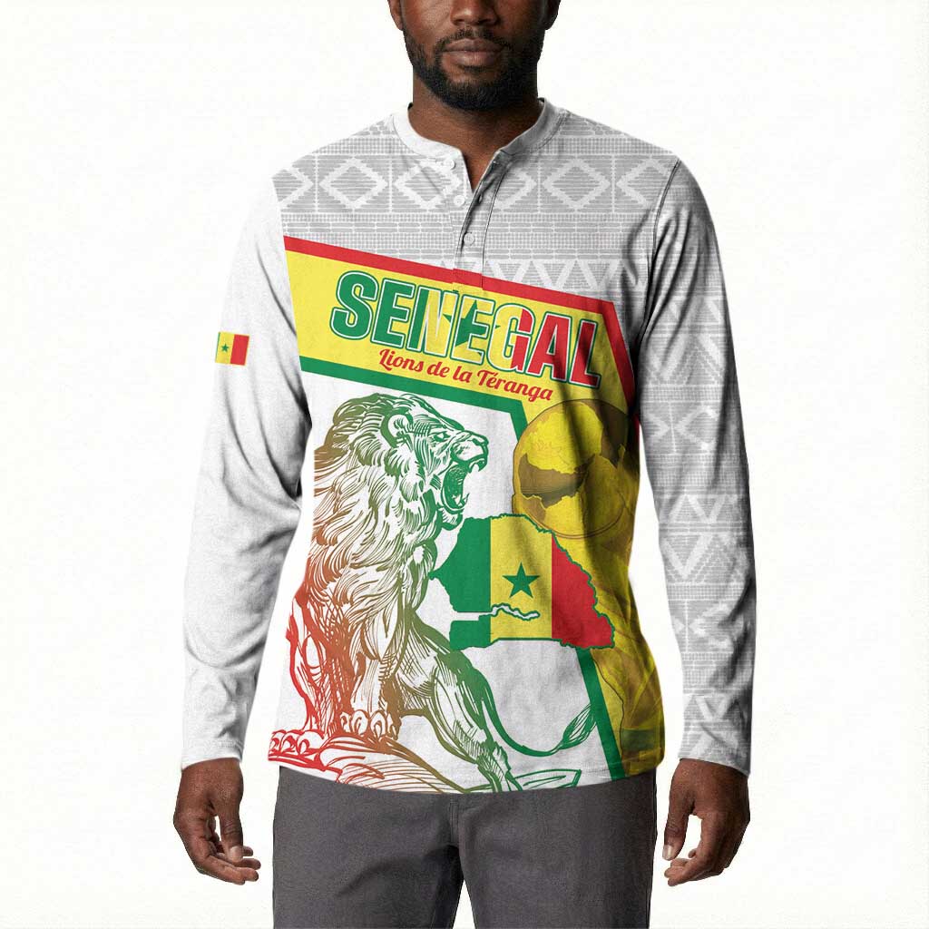 Personalized Senegal Football Button Sweatshirt 2026 Come On Lions de la Teranga