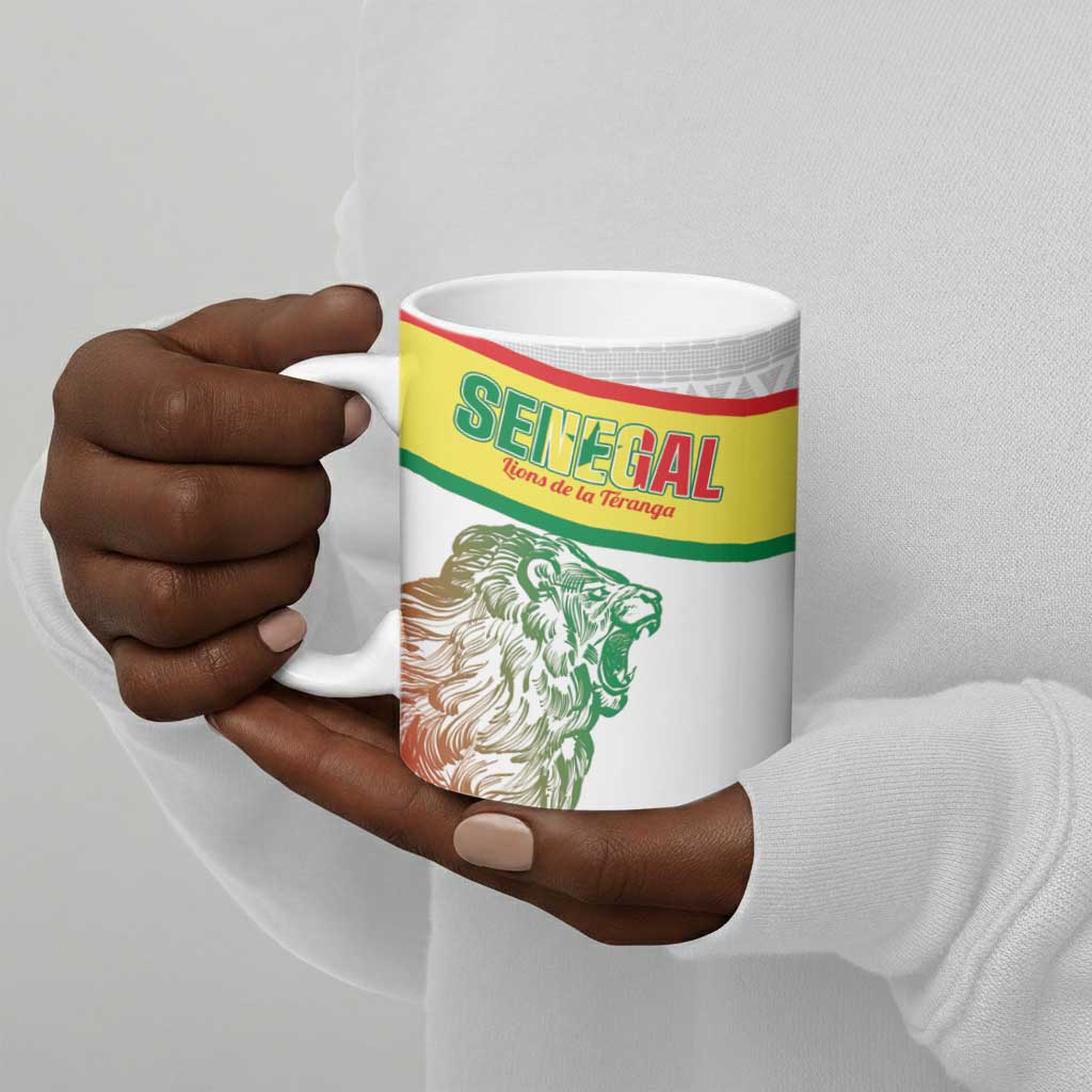 Personalized Senegal Football Ceramic Mug 2026 Come On Lions de la Teranga - African Pride