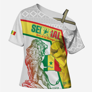 Personalized Senegal Football Cross Shoulder Shirt 2026 Come On Lions de la Teranga - African Pride