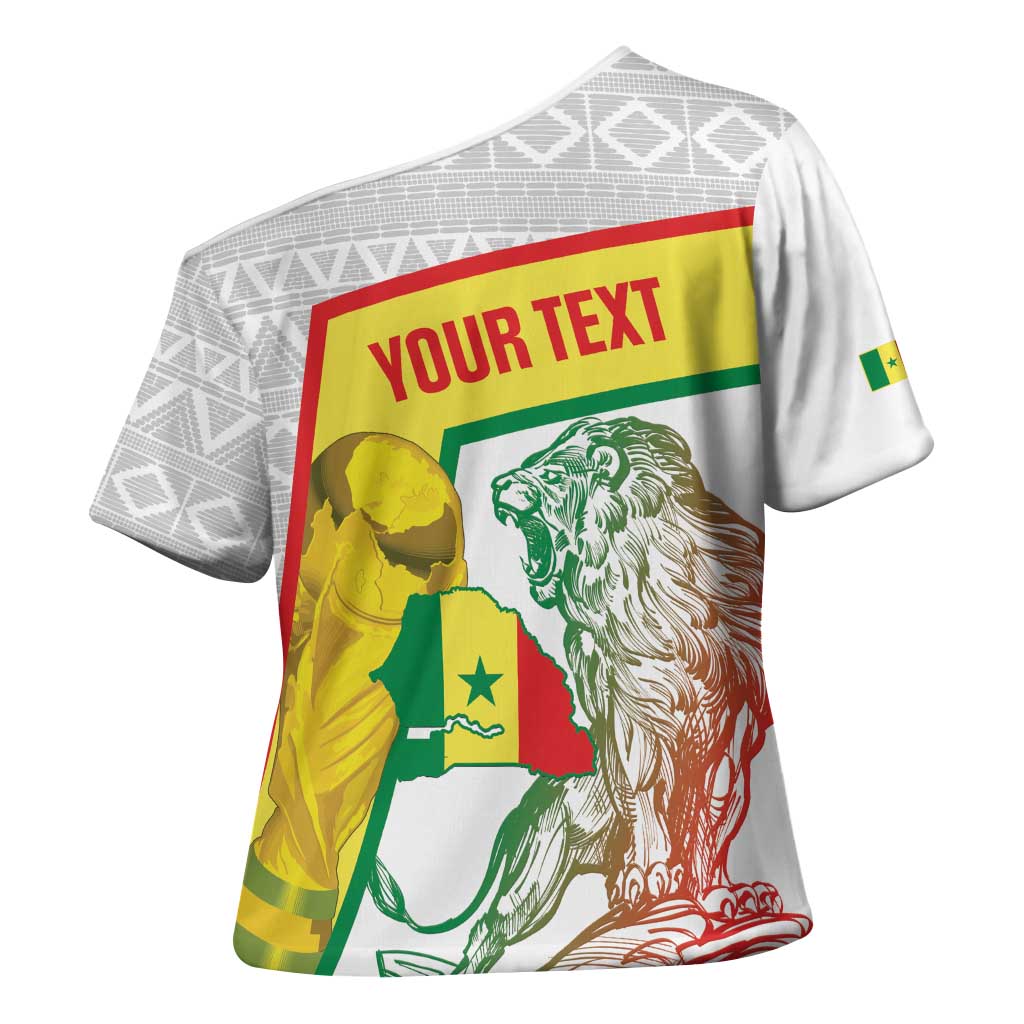 Personalized Senegal Football Cross Shoulder Shirt 2026 Come On Lions de la Teranga - African Pride