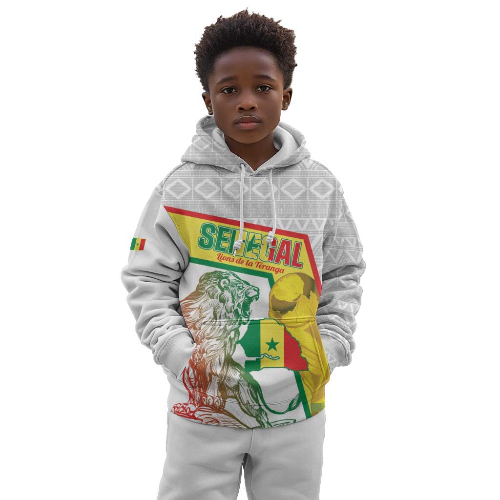 Personalized Senegal Football Kid Hoodie 2026 Come On Lions de la Teranga - African Pride