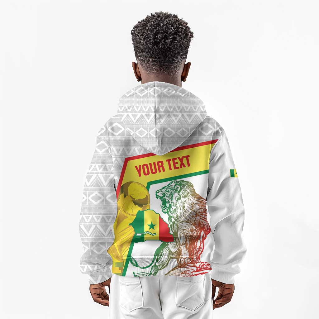 Personalized Senegal Football Kid Hoodie 2026 Come On Lions de la Teranga - African Pride