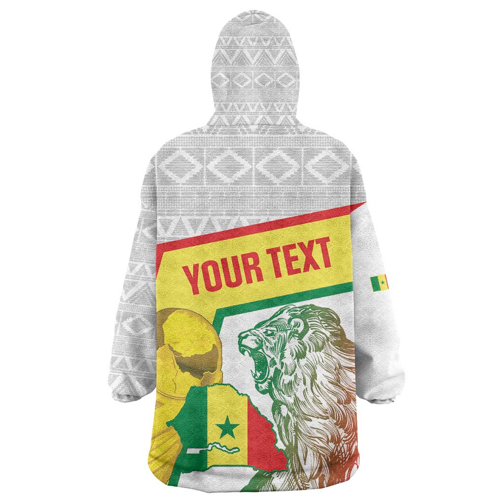 Personalized Senegal Football Kid Wearable Blanket Hoodie 2026 Come On Lions de la Teranga - African Pride