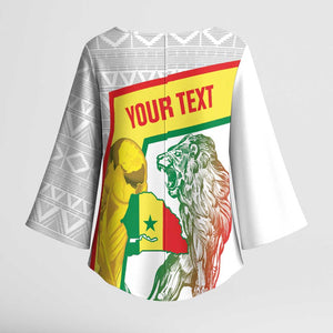 Personalized Senegal Football Kimono Sleeve Blouse 2026 Come On Lions de la Teranga - African Pride
