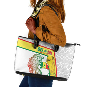 Senegal Football Leather Tote Bag 2026 Come On Lions de la Teranga - African Pride