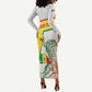 Personalized Senegal Football Long Sleeve Bodycon Dress 2026 Come On Lions de la Teranga - African Pride