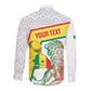 Personalized Senegal Football Long Sleeve Button Shirt 2026 Come On Lions de la Teranga - African Pride