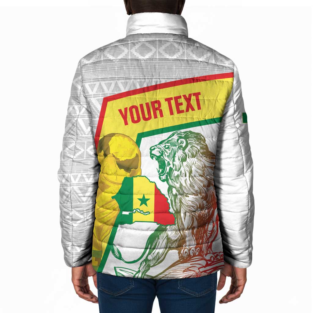 Personalized Senegal Football Padded Jacket 2026 Come On Lions de la Teranga - African Pride