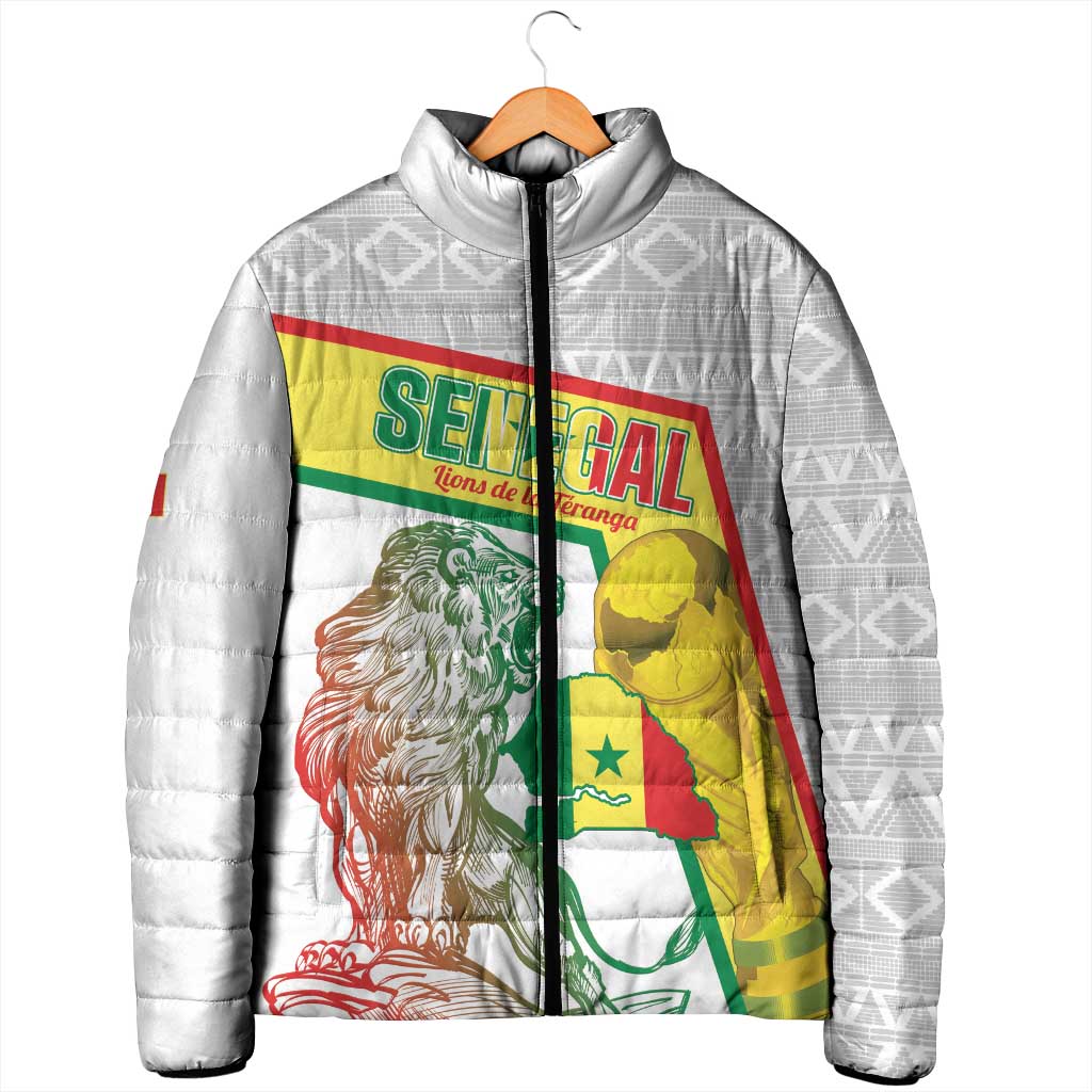 Personalized Senegal Football Padded Jacket 2026 Come On Lions de la Teranga - African Pride