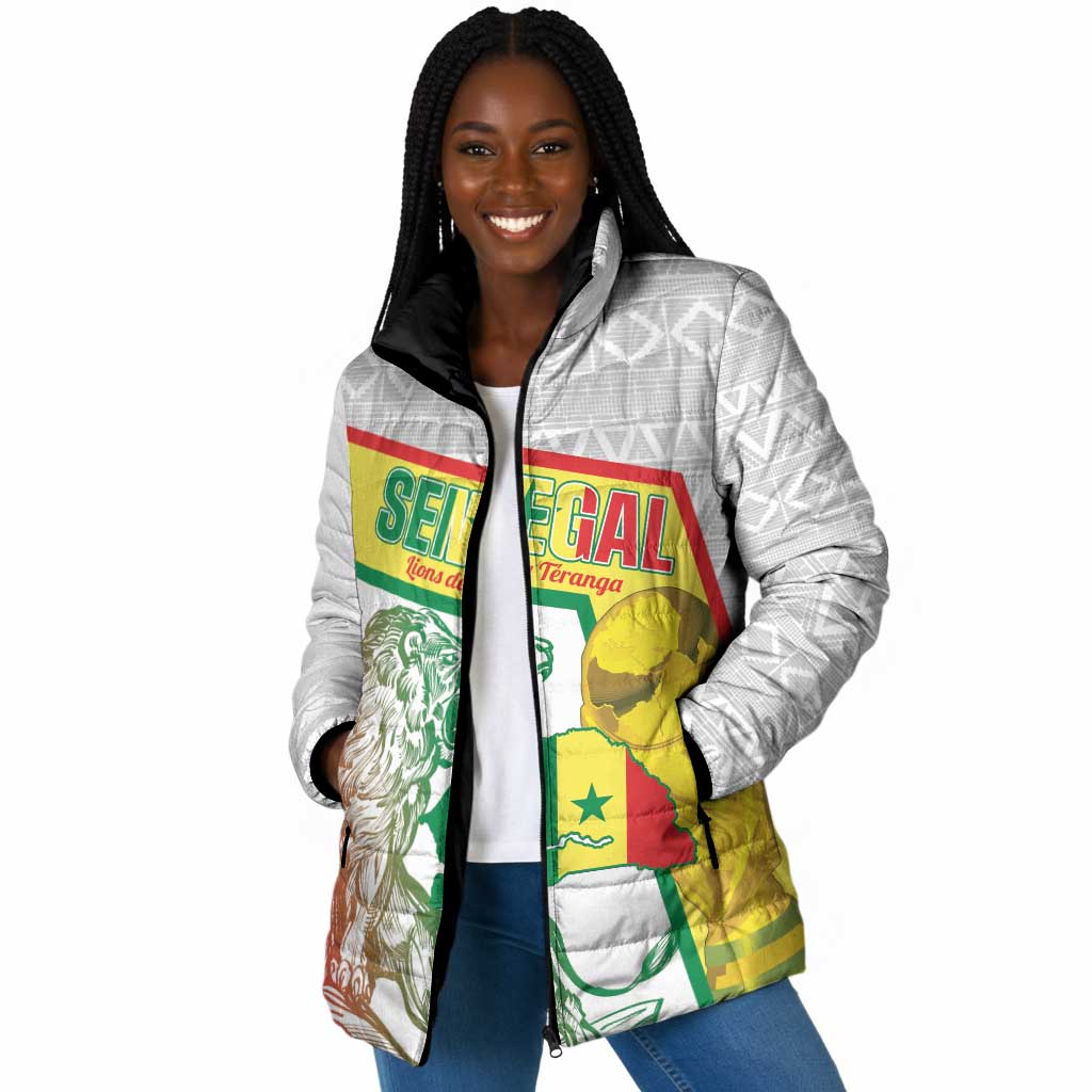 Personalized Senegal Football Padded Jacket 2026 Come On Lions de la Teranga - African Pride