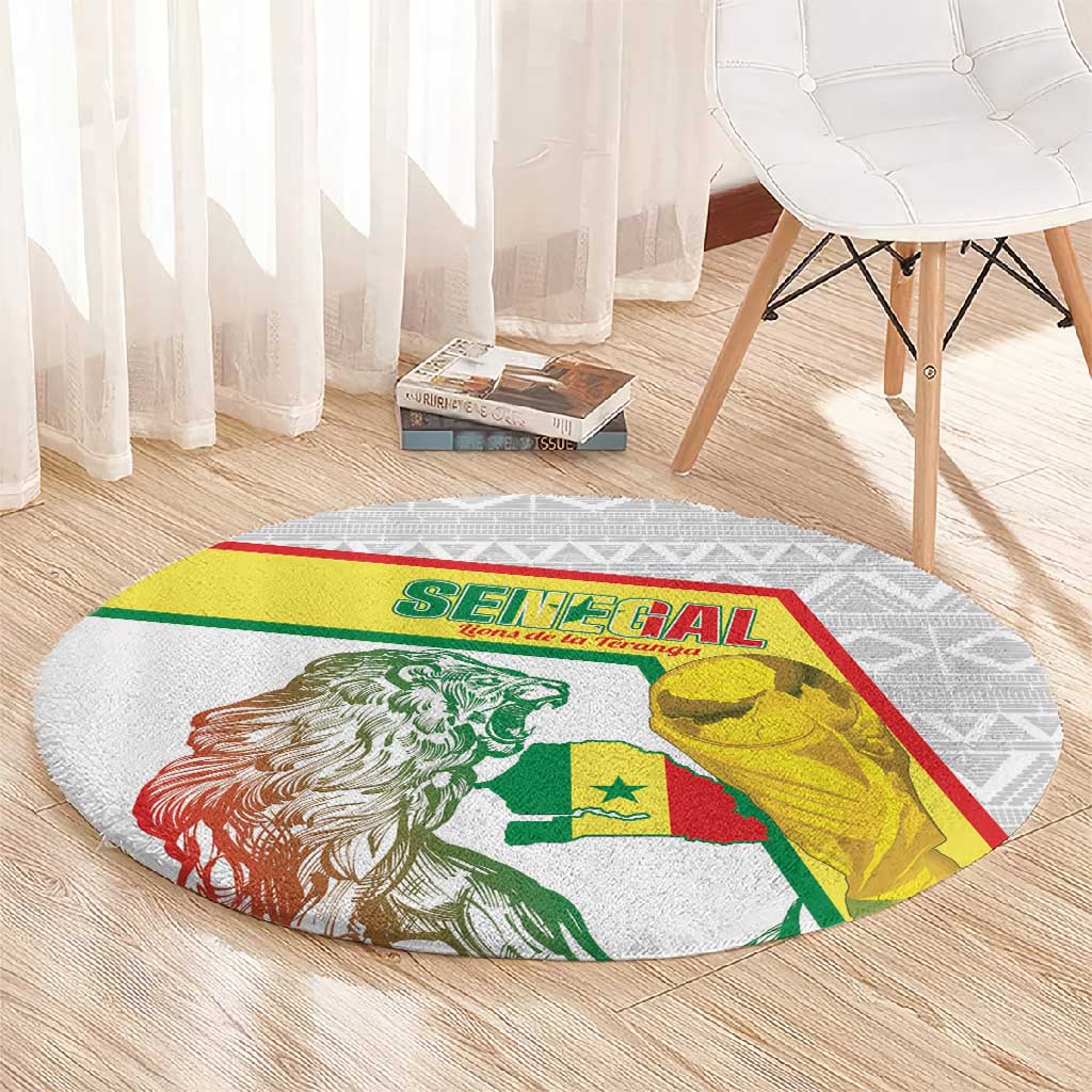 Senegal Football Round Carpet 2026 Come On Lions de la Teranga - African Pride
