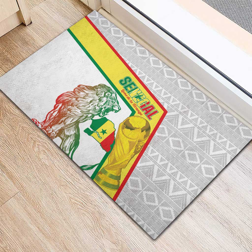 Senegal Football Rubber Doormat 2026 Come On Lions de la Teranga - African Pride