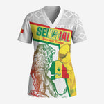 Personalized Senegal Football Scrub Top 2026 Come On Lions de la Teranga - African Pride
