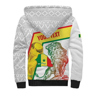 Personalized Senegal Football Sherpa Hoodie 2026 Come On Lions de la Teranga - African Pride