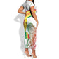 Personalized Senegal Football Short Sleeve Bodycon Dress 2026 Come On Lions de la Teranga LT14