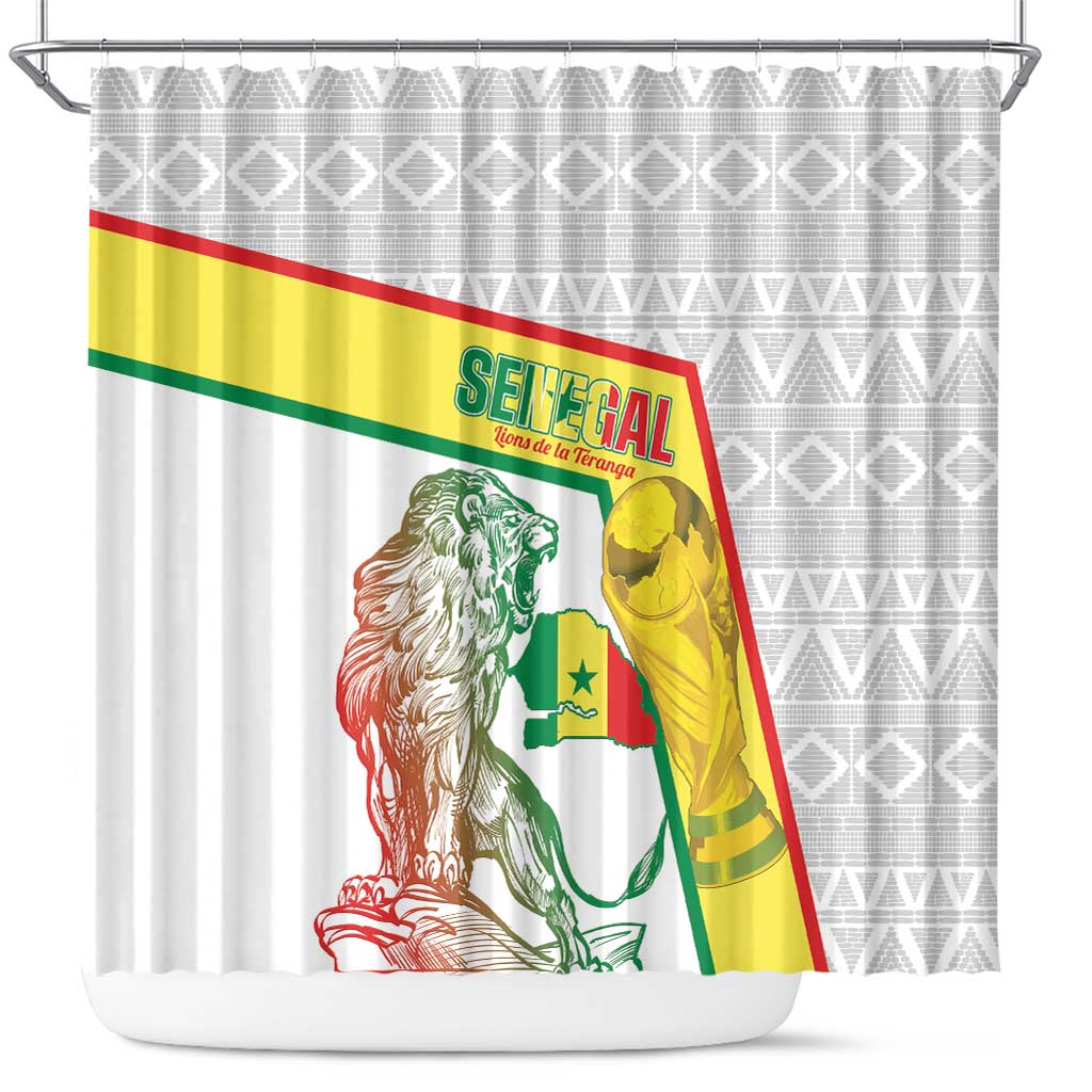 Senegal Football Shower Curtain 2026 Come On Lions de la Teranga - African Pride