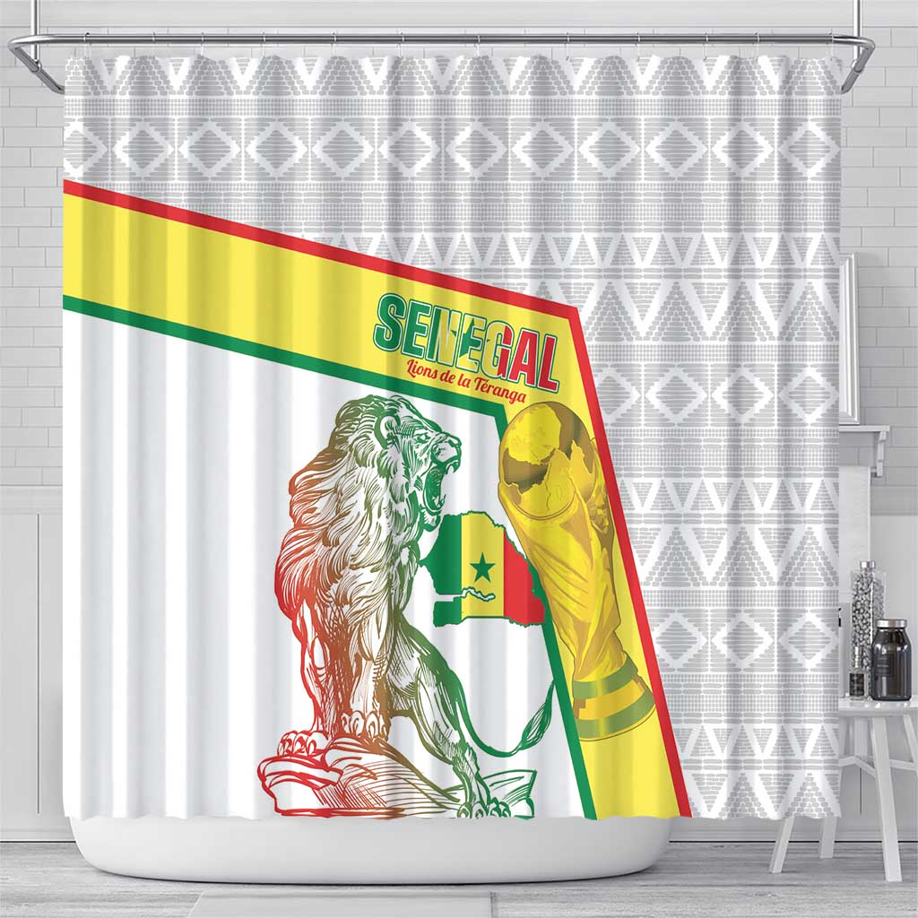 Senegal Football Shower Curtain 2026 Come On Lions de la Teranga - African Pride