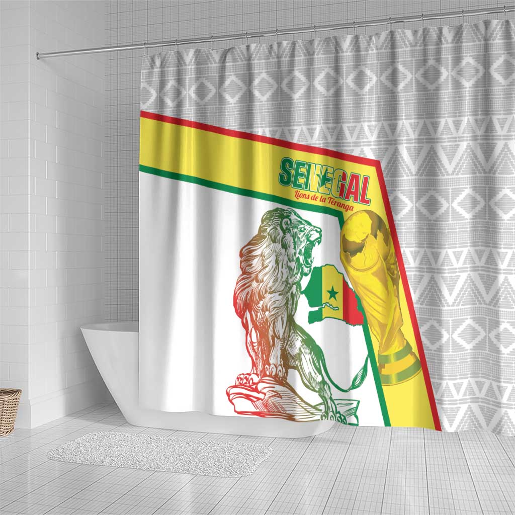 Senegal Football Shower Curtain 2026 Come On Lions de la Teranga - African Pride