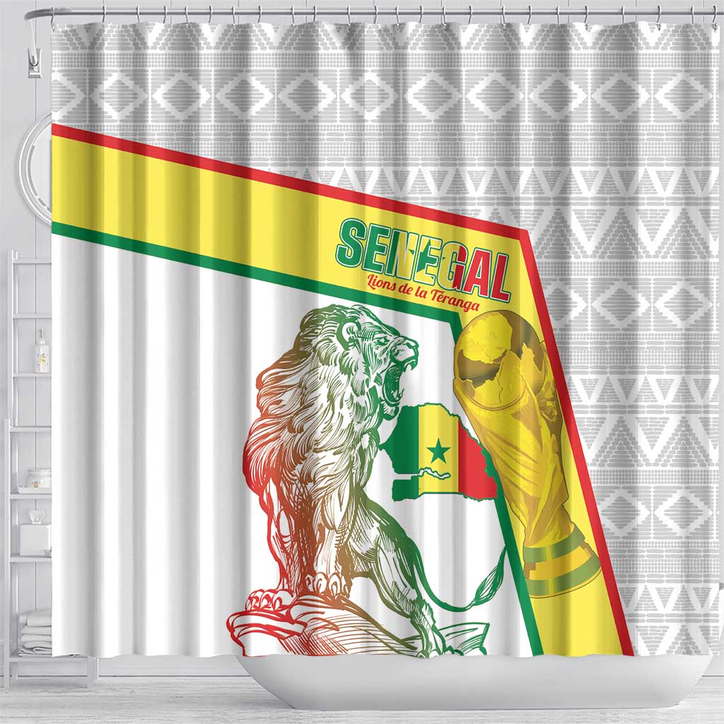 Senegal Football Shower Curtain 2026 Come On Lions de la Teranga - African Pride