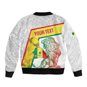 Personalized Senegal Football Sleeve Zip Bomber Jacket 2026 Come On Lions de la Teranga - African Pride