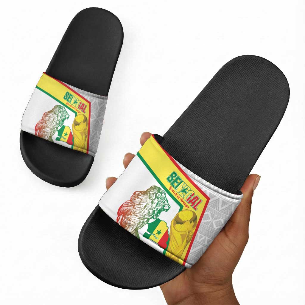 Senegal Football Slide Sandals 2026 Come On Lions de la Teranga - African Pride