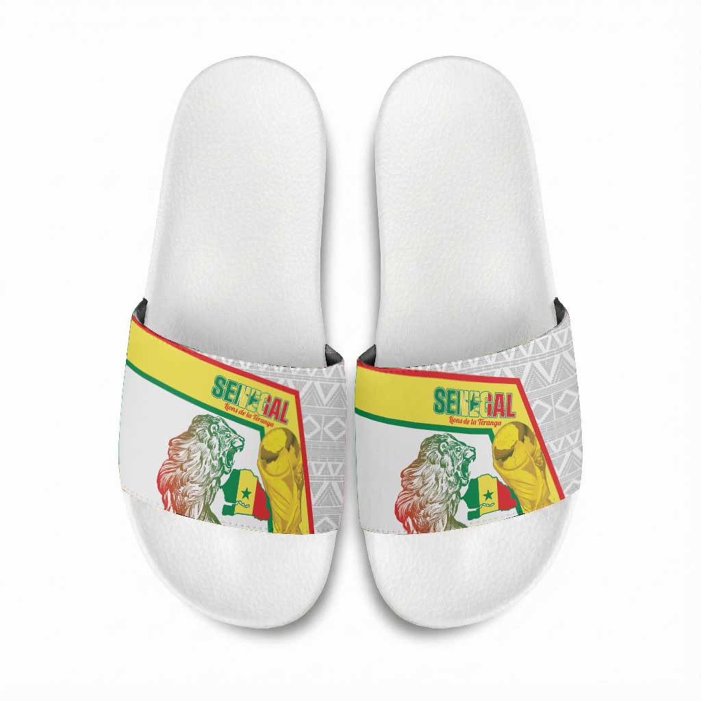 Senegal Football Slide Sandals 2026 Come On Lions de la Teranga - African Pride