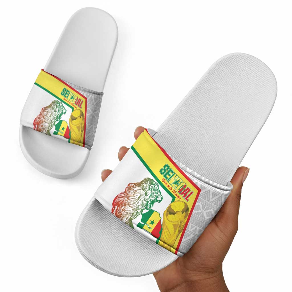 Senegal Football Slide Sandals 2026 Come On Lions de la Teranga - African Pride