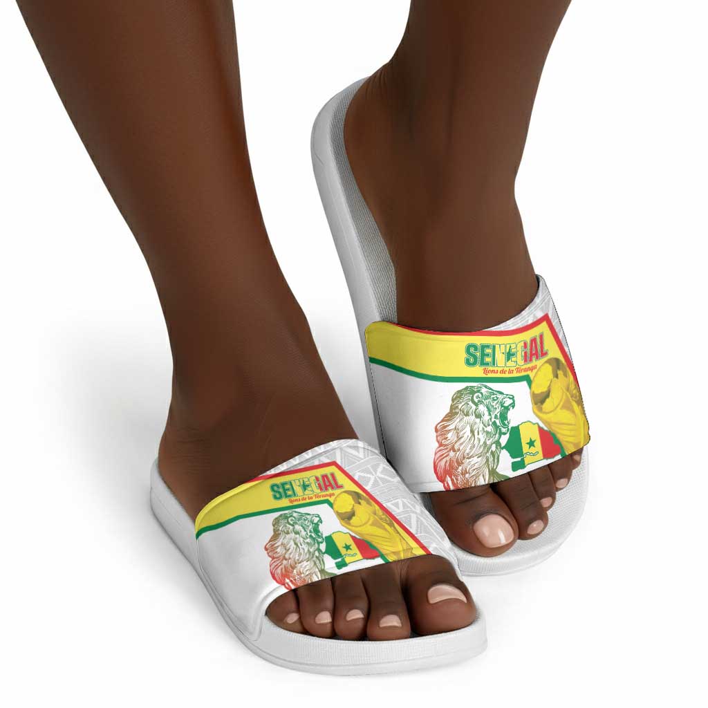 Senegal Football Slide Sandals 2026 Come On Lions de la Teranga - African Pride