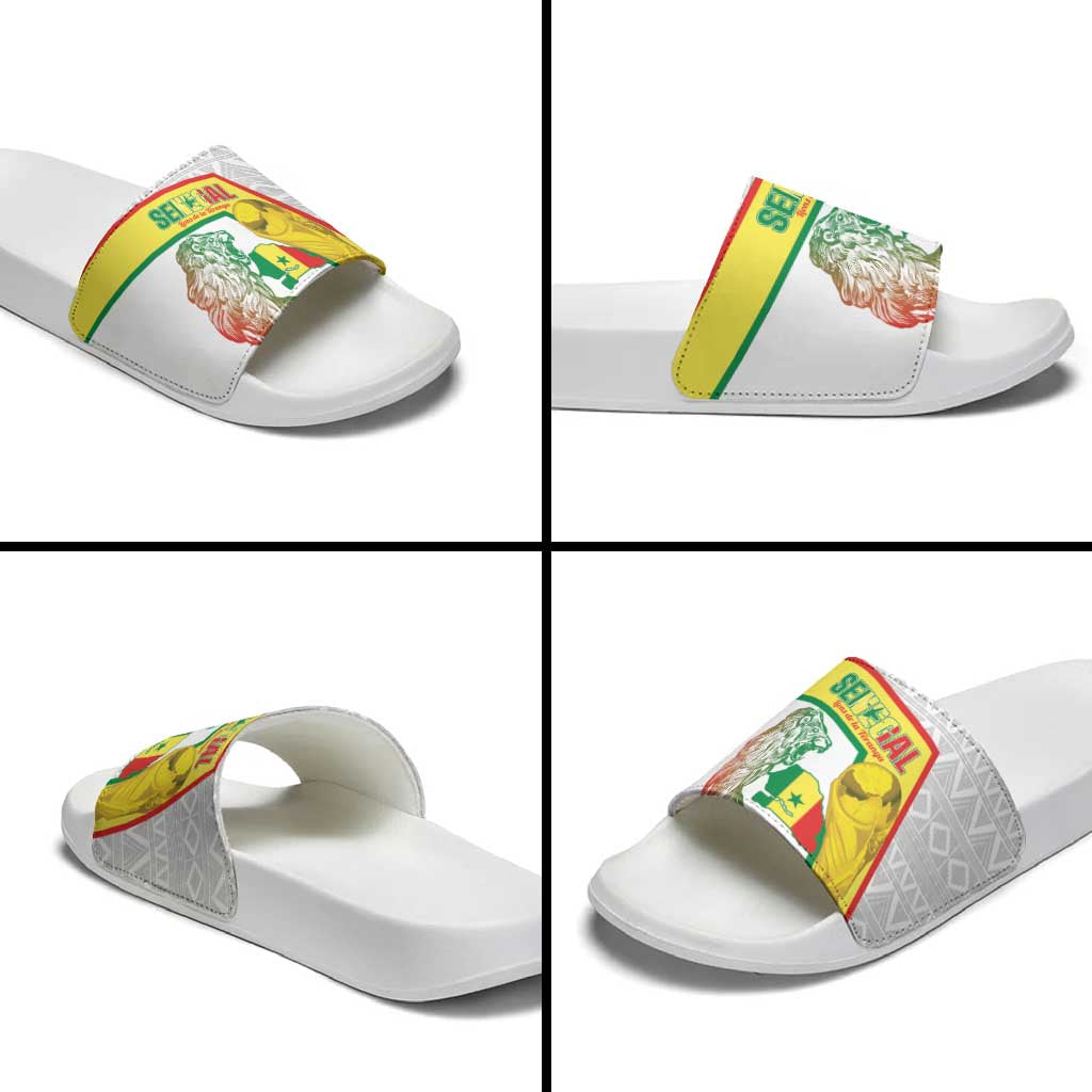 Senegal Football Slide Sandals 2026 Come On Lions de la Teranga - African Pride
