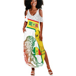 Personalized Senegal Football Summer Maxi Dress 2026 Come On Lions de la Teranga LT14