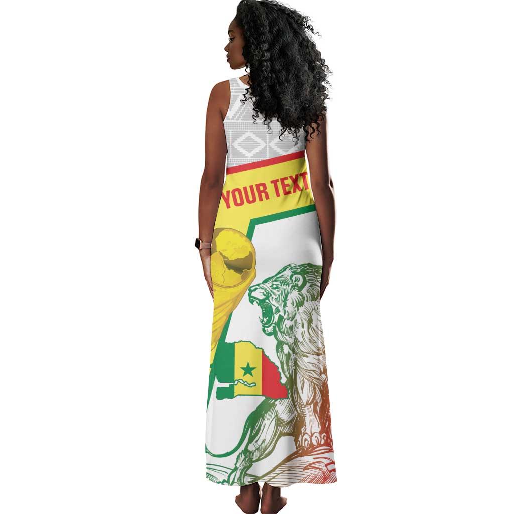 Personalized Senegal Football Tank Maxi Dress 2026 Come On Lions de la Teranga - African Pride