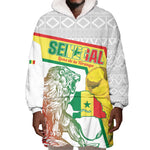 Personalized Senegal Football Wearable Blanket Hoodie 2026 Come On Lions de la Teranga - African Pride