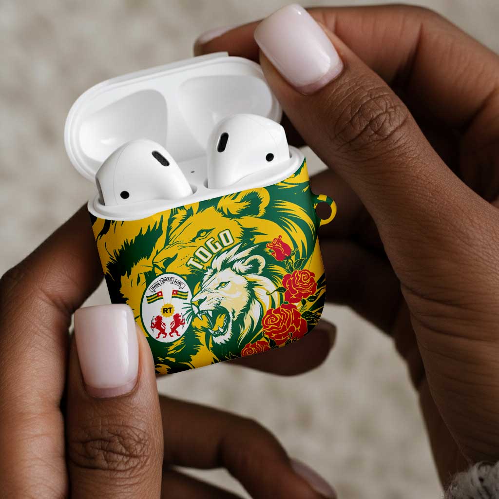 Togo Independence Day AirPods Case Lion and Rose Proud To Be Togolese