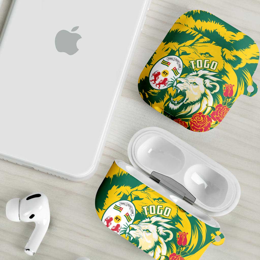 Togo Independence Day AirPods Case Lion and Rose Proud To Be Togolese
