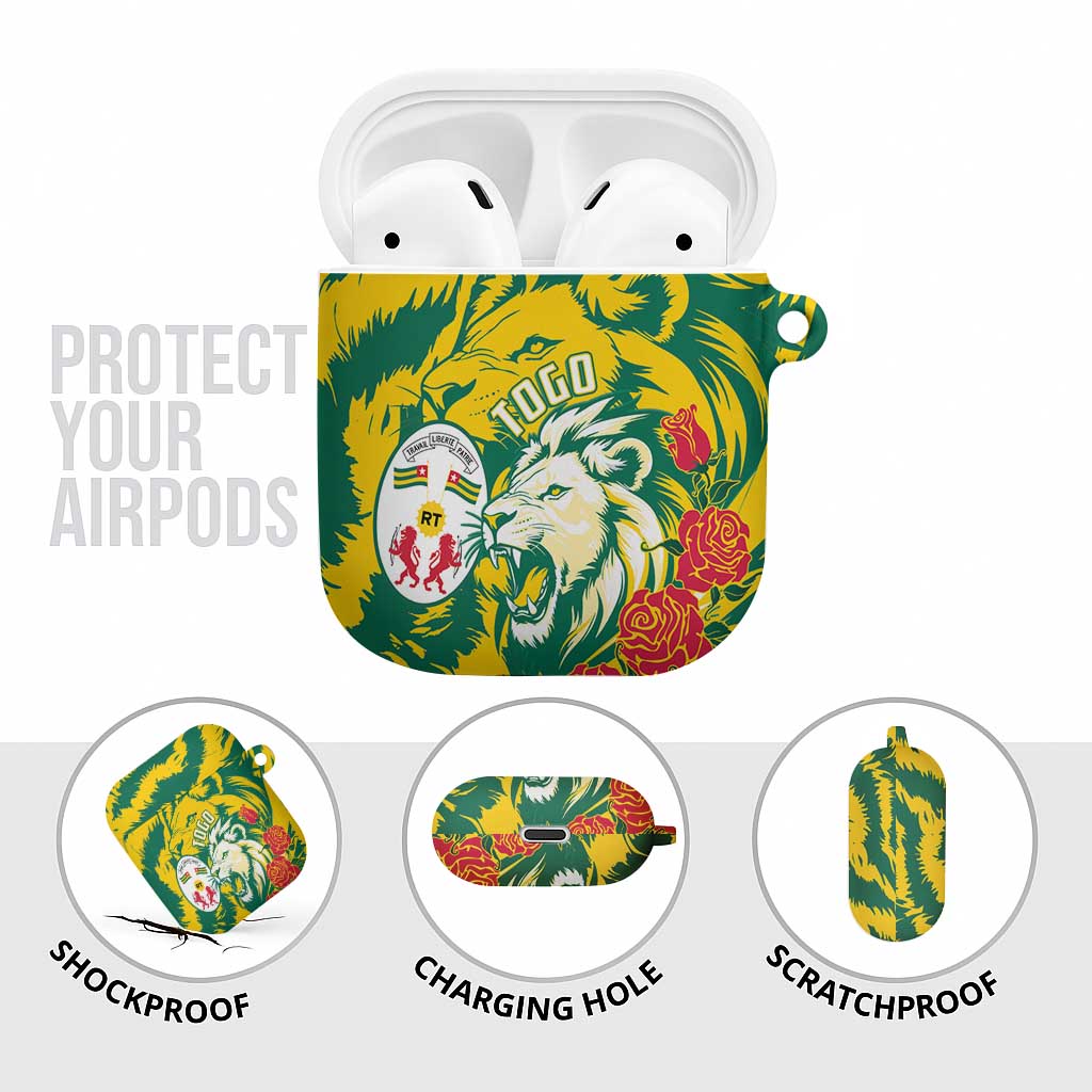 Togo Independence Day AirPods Case Lion and Rose Proud To Be Togolese