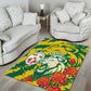 Togo Independence Day Area Rug Lion and Rose Proud To Be Togolese